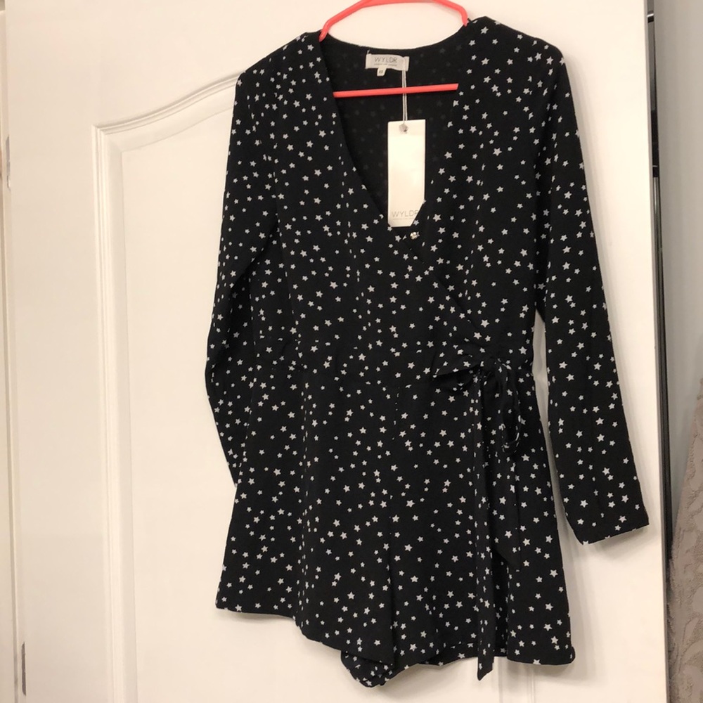 Wyldr Romper! Black with White Stars